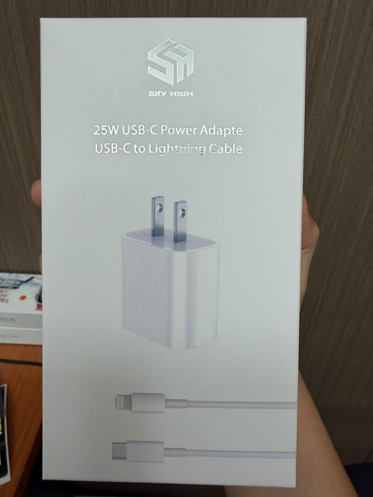 Cargador de 25Watts tipo USB-C a lightning